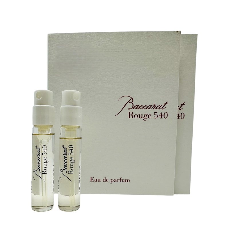In1mart 2 B.accarat R.ouge 540 Eau De Parfum Spray Sample Vial 0.06 fl.oz/ 2ml each