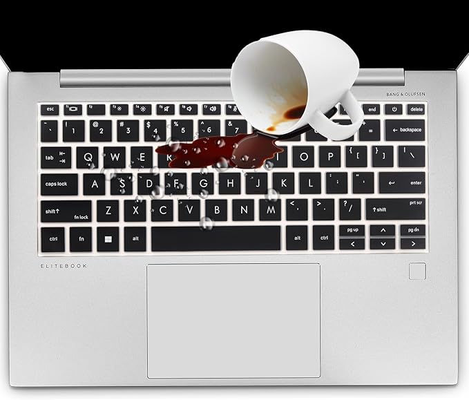Keyboard Cover for HP EliteBook 830 835 840 845 1040 G9 G10 2025 2024 2023 2022 13.3 14 inch Laptop Accessories Keyboard Protective Skin (Not fit The 830/840/845/1040 G11 G8 G7 G6 G5 G4 G3)-Black