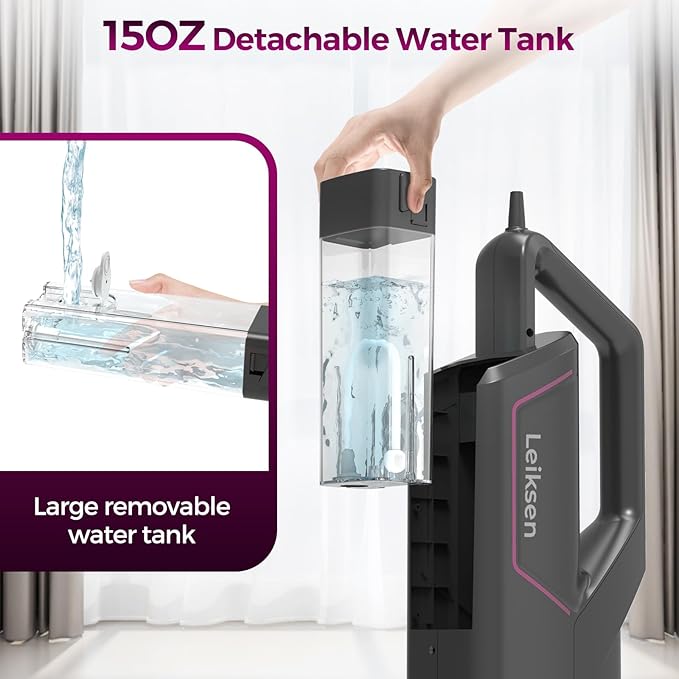 14 in 1 Steam Mop with Detachable Handheld Steam Cleaner, Multi Accessories, 440ml and 3-Level Steamer for Cleaning Floor, Tile, Carpet, BBQ Grill, and Grout