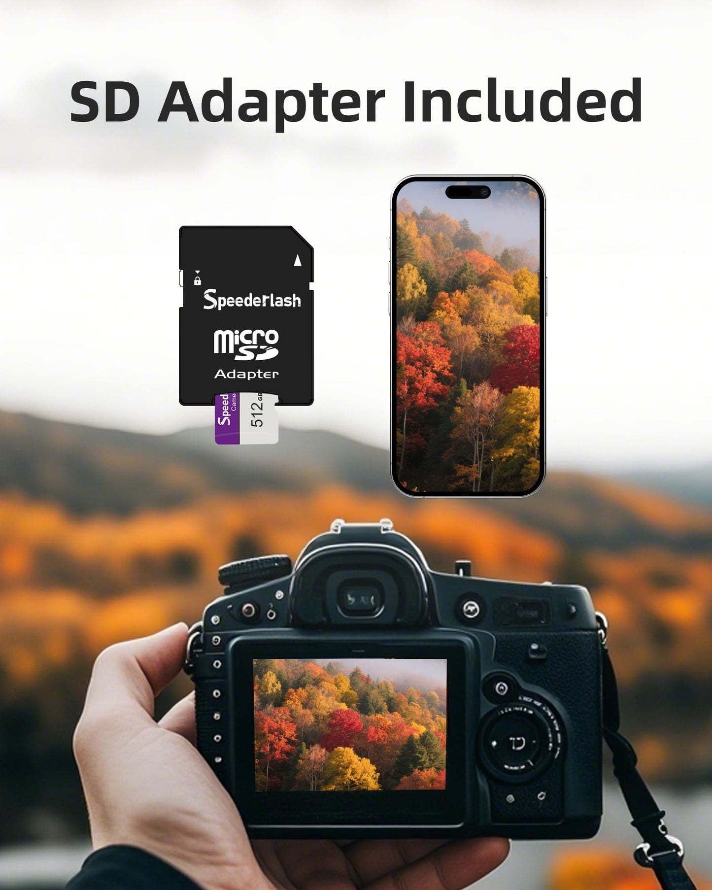Micro SDHC Memory Card 32GB 2Pack, Speederlash Camera Plus TF Card with Adapter, 90MB/s Read Speed, 4K UHD&5K Video Support, U1 A1 Rated, for Security Camera, Smartphone, Drone, Tablet, PC