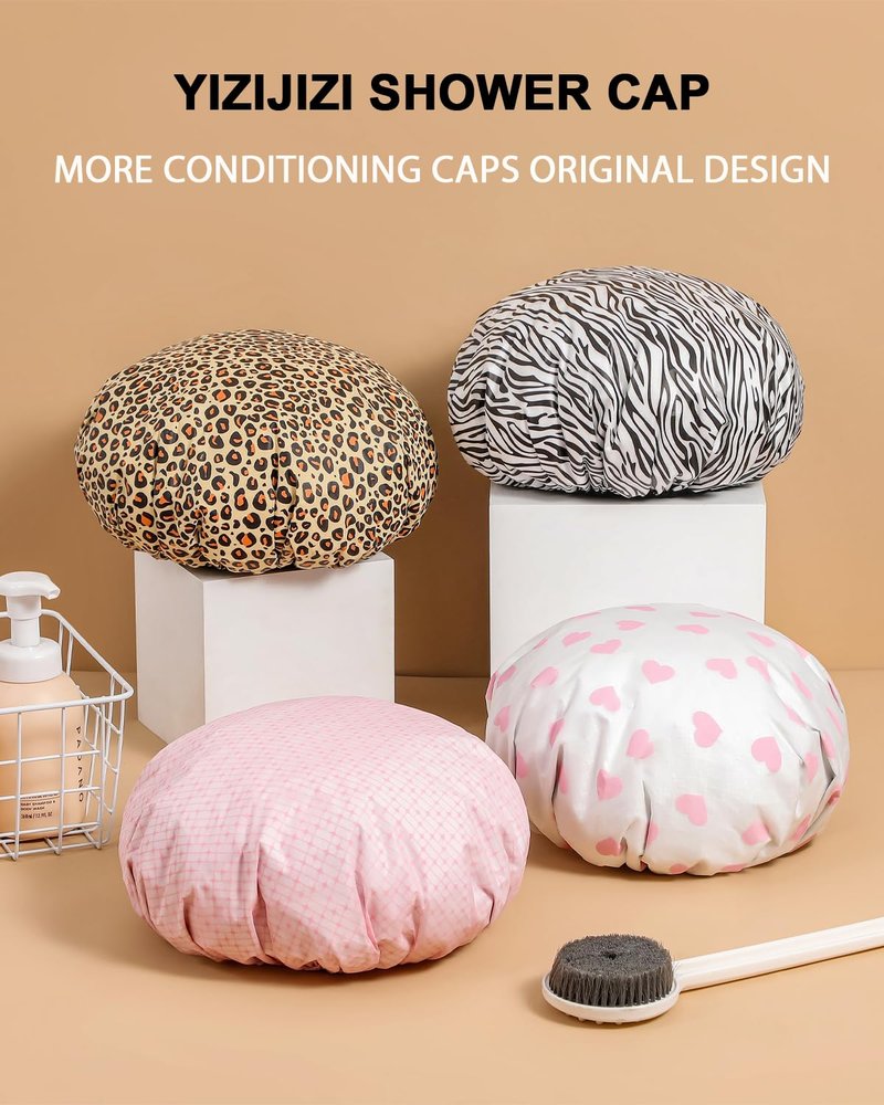 YIZIJIZI 2 Pieces Heat Cap for Deep Conditioning, Conditioning Cap Made of Aluminum Foil for Home and Salon Use, Hair Dyeing(pink)