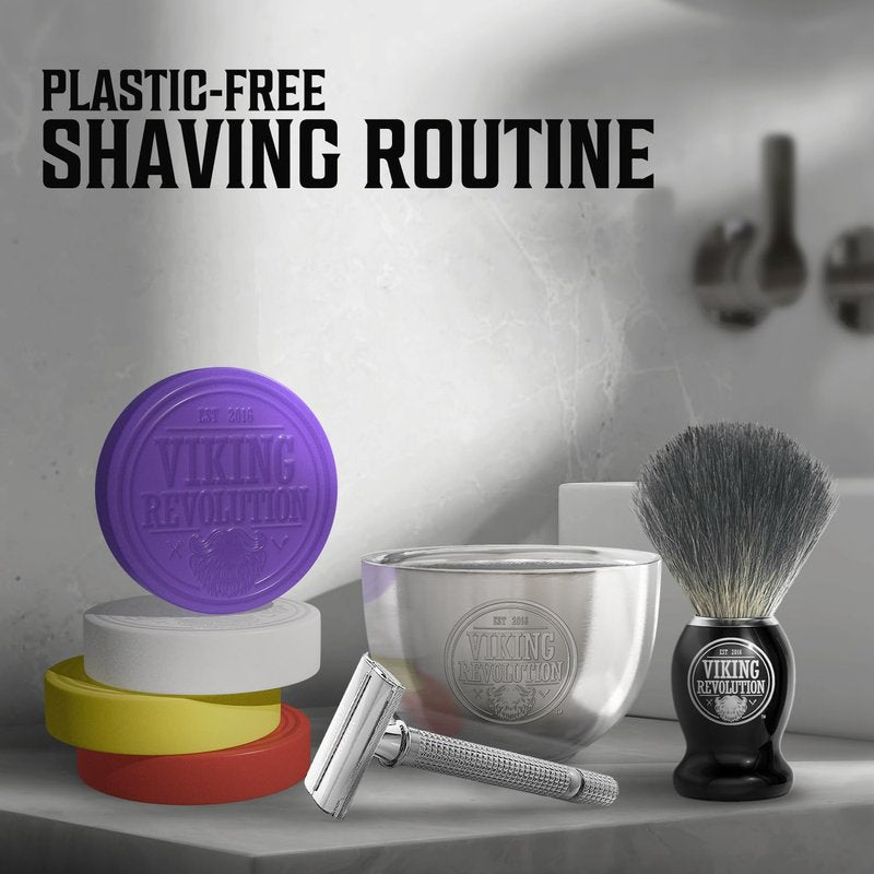 Viking Revolution Shaving Soap - Premium Wet Shave Soap Puck for Brush & Bowl | 4 Pack Variety, 2.5oz Each