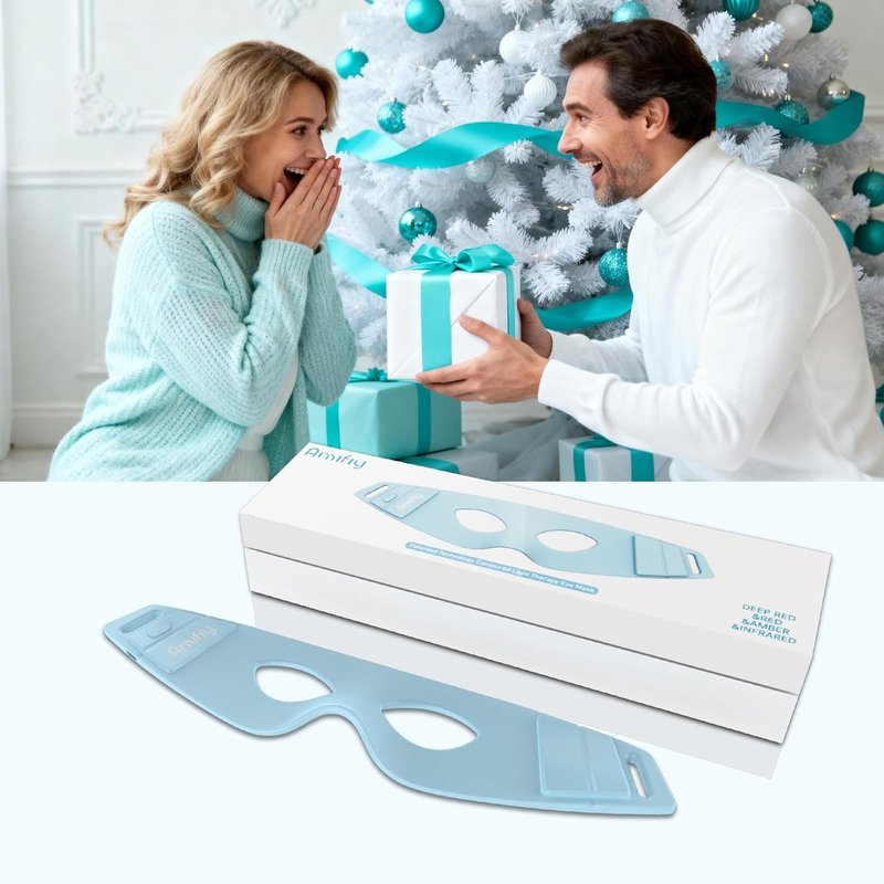 Red Light Therapy Eye Mask - NIR Infrared Device for Dark Circles, Puffiness & Wrinkles | Anti-Aging Treatment for Men & Women