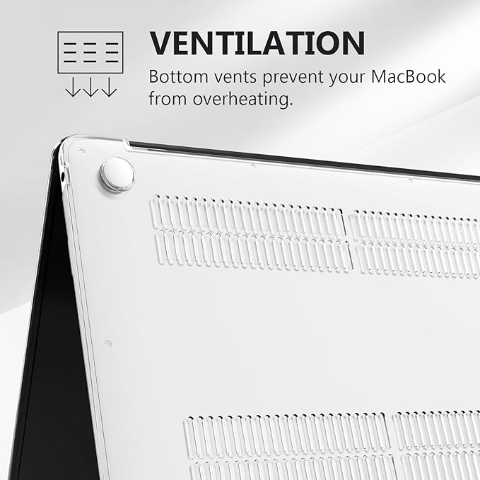 iCasso Compatible with MacBook Air 13 inch Case 2020-2018 Release M1 A2337 A2179 A1932, Elegant Floral Protective Hard Shell Case +Keyboard Cover + Screen Protector(White)