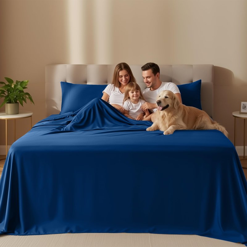 Utopia Bedding Twin Sheet Set – 3 Piece Bed Sheets for Twin Size Bed, Soft and Breathable Microfiber, Includes 1 Fitted Sheet, 1 Flat Sheet and 1 Pillowcase – Oeko Tex (Dusk Blue)