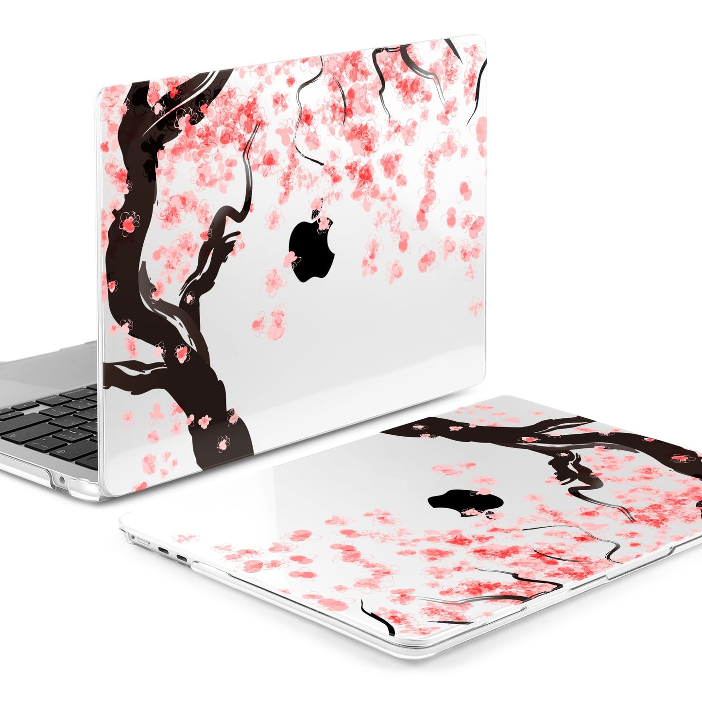 Batianda Premium Case for New MacBook Air 15 inch with M5 M4 M3 M2 Chip 2026 2025 2024 2023 Release, Designed Ultra-Slim Hardshell & Keyboard Cover & Screen Protector 4-in-1 Bundle, Cherry Blossoms