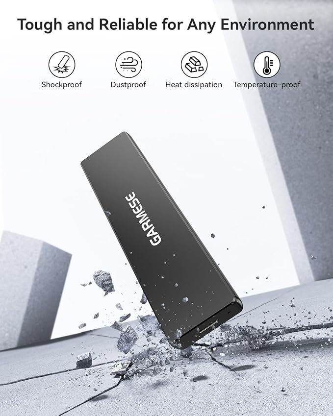 GARMESE 1TB External SSD - Up to 1000MB/s Read Speed USB 3.2 Gen 2 Portable SSD, External Solid State Drives with Type-C Cable for PC Mac Game Console
