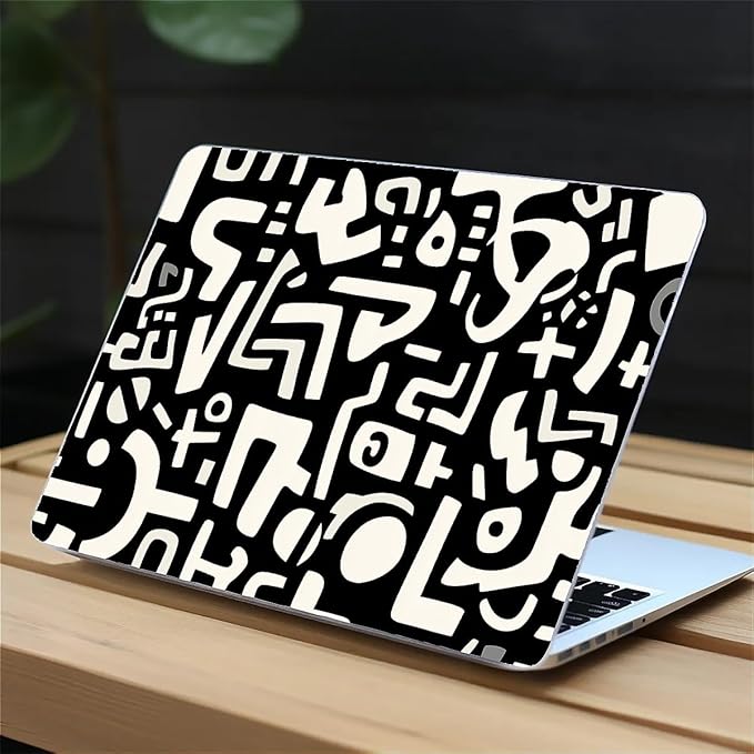 COTAIL Compatible with MacBook Air 13.3 13.6 Inch Case 2022 2021 2020 2019 Plastic Hard Shell Case Cover,13.3 Pro(A1706/A1708/A1989/A2159/A2289/A2338), Black and White Letters