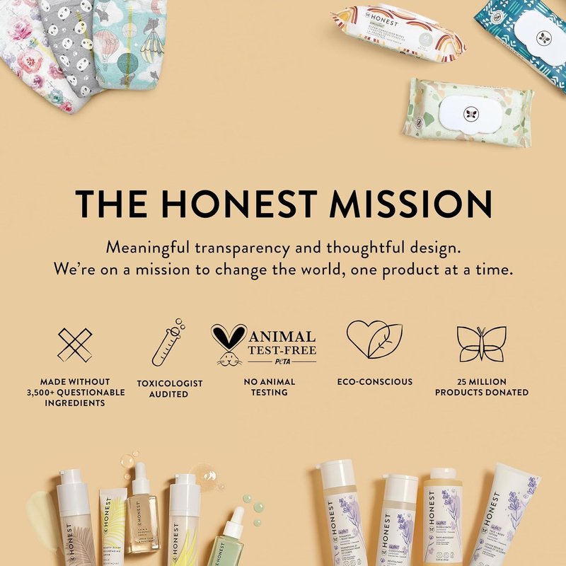 The Honest Company Foaming Bubble Bath Refill, Lavender Calm Scent, Tear-Free, Hypoallergenic, Naturally Derived, Gentle for Baby, 32 fl oz
