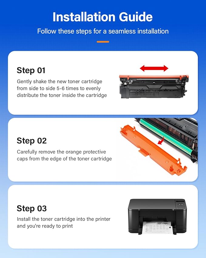 212A Toner Cartridges 4-Pack with Chip Compatible for HP 212A W2120A 212X W2120X Color Laserjet Enterprise MFP M578c M578z M554dn M555dn M555x M578dn M578f M555 M554 M578 Printer Ink All-in-One Black