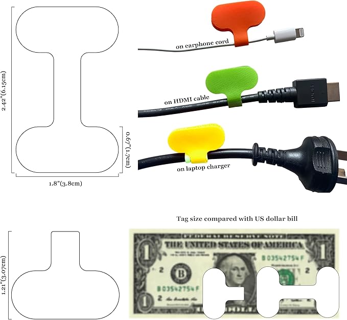 Mr-Label – 40Pcs Reusable Cable Labels– Writable Cable Wraps for Clear Writing- Cord Labels for Classify&Identification–Wire Tags for Cable Management | Electronics Computers(Multi-Color)