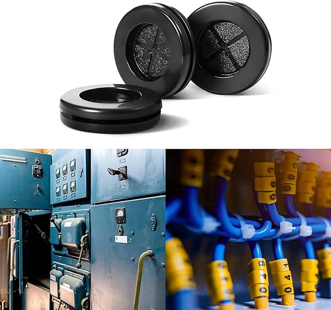 Rubber Grommet,2-1/8"ID 2-1/2"Drill Hole,Hole Grommets,Rubber Hole Plug,Synthetic Rubber Grommets Wire Protection Firewall Hole Plug, Round