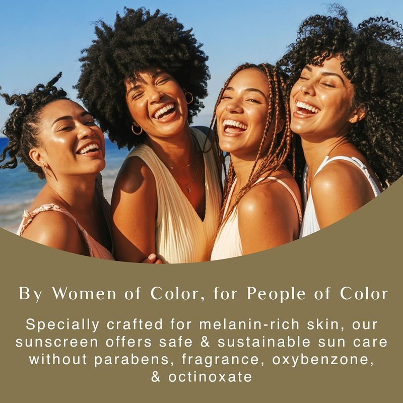 Black Girl Sunscreen - Face & Body Moisturizing Sunscreen Lotion SPF 30 for Melanin Rich Skin, Leaves no White Cast (SPF-30-4oz)