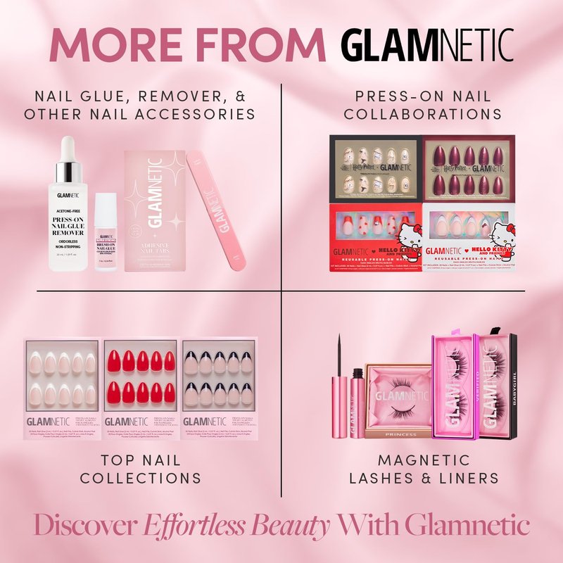Glamnetic Press On Nails - Short Squoval Fake Nails, Mint Green Glazed Nails, Honeydewy | 15 Sizes - 30 Nail Kit with Glue