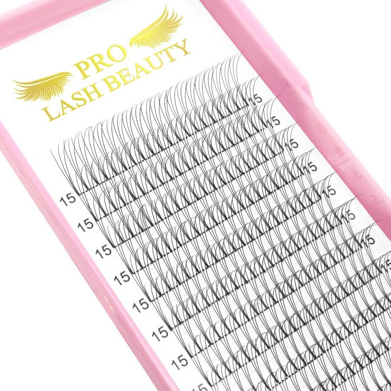 Premade Fans Eyelash Extensions 12D-D-0.07-11 Premade Volume Lash Extensions 320 Fans Pointed Base Fans 0.07 Premade Volume Fans C D Curl(12D-D-0.07-11)