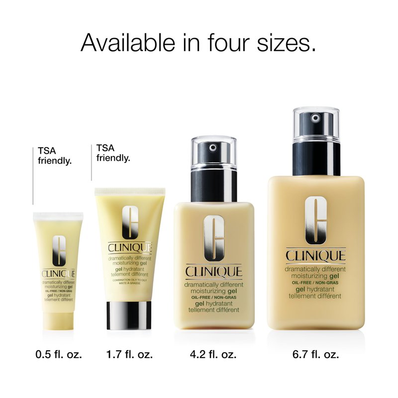 Clinique 3-Step Dramatically Different Moisturizing Gel | Oil-Free | Face Moisturizer for Combination Oily to Oily Skin Types, 6.7 Fl Oz