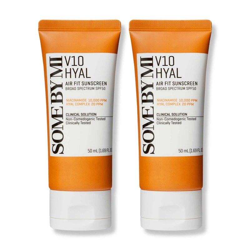 SOME BY MI V10 Hyal Air Fit Sunscreen SPF 50 â Pack of 2 â Korean Centella Sunscreen for Face with UV Protection â Non-Greasy, No White Cast, No Eye Irritation for Sensitive Skin â Korean Skin Care