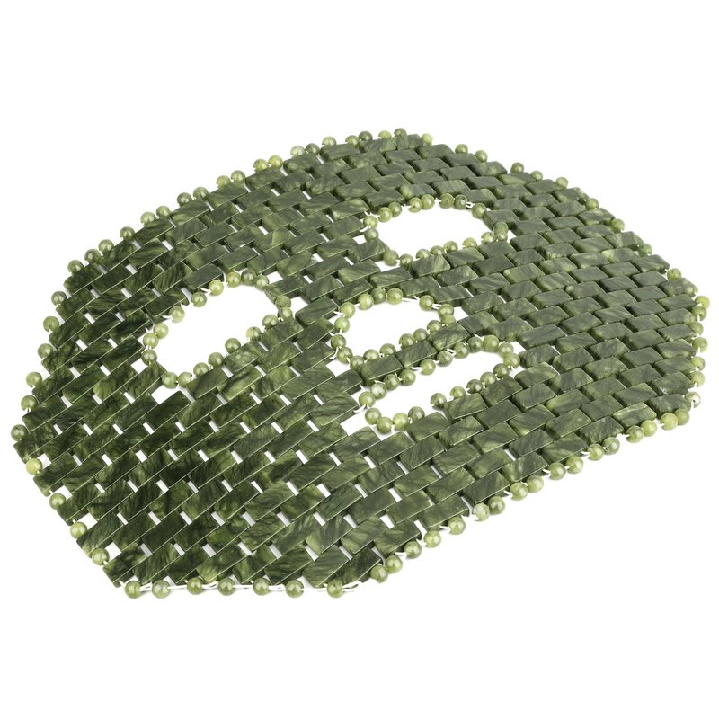 LazyGa Jade Mask, Natural Facial Cooling Mask, 100% Real Jade for Hot & Cold Therapy, Relieves Redness, Swelling, Sensitivity, Wrinkles, Puffiness, and Anti-Aging