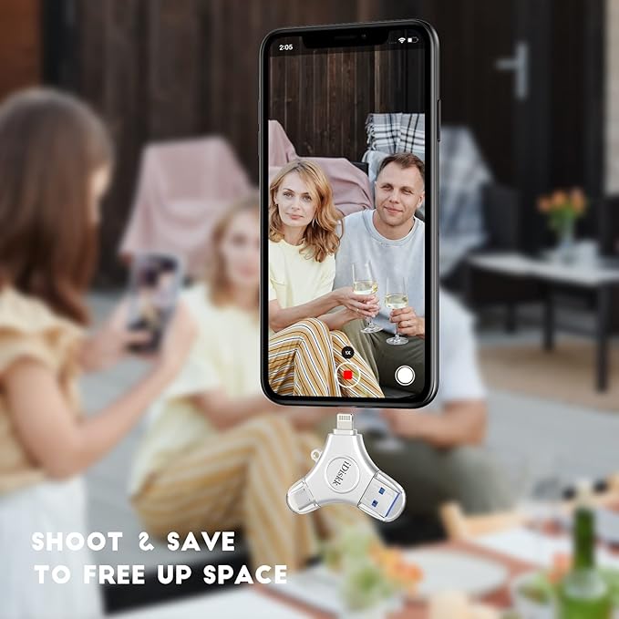 iDiskk 512GB App-le MFI Certified Photo Vault for iPhone USB Storage FlashDrive for USB-C iPad Android Samsung for iPhone 17/16/15/14/13/13 pro/12/12 pro/11 Pro/XR/X,Photo Stick for Computer MacBook