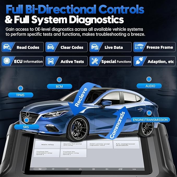 XTOOL D9S 2.0 ECU Coding Bidirectional Scan Tool, AI-Assisted OE Level Automotive Scanner, Topology Map, PMI, 45+ Resets, FCA/CAN FD/DoIP, Professional Full System Diagnostic Scanner, 3 Years Update