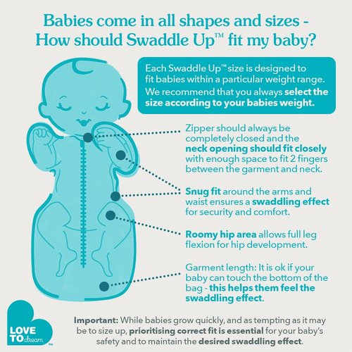 Love to Dream Swaddle UP, Baby Sleep Sack, Self-Soothing Swaddles for Newborns, Improves Sleep, Snug Fit Helps Calm Startle Reflex, New Born Essentials for Baby, 5-8.5 lbs, Denim
