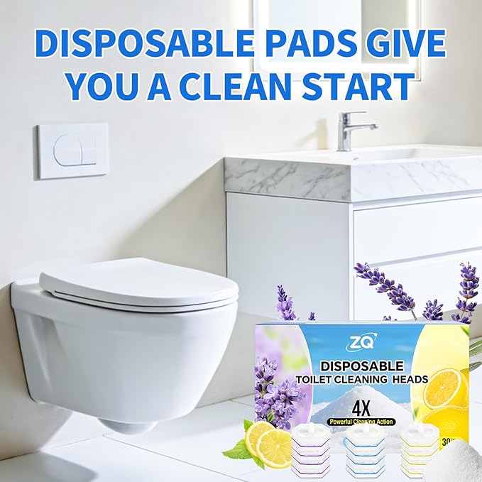 100 Count Toilet Wand Refills for Clorox ToiletWand, 4X Cleaning Power Toilet Bowl Cleaner Refill Pads for Clorox, Disposable Toilet Brush for Bathroom Cleaning,Light Scent