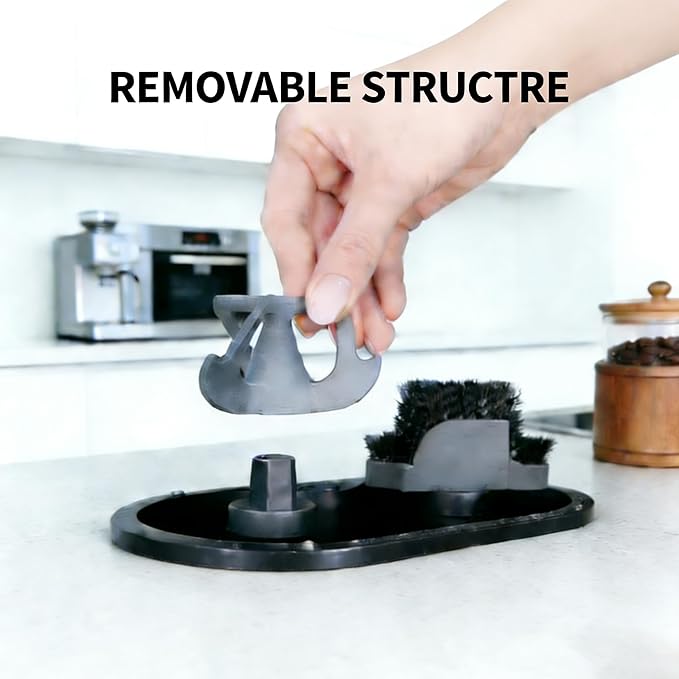 Premium Espresso Clean Holder,Coffee Portafilter Cleaning Kit,Automatic Knock Box Cleaner for 51/53/58mm, Easy Cleaning of Your Coffee Puck (1Pcs),Electric Automatic Knock Box Cleaner (TWO)