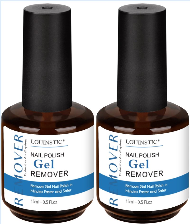 LOUINSTIC Gel Polish Remover for Nails â 2 Pack (30ml)ï¼Fast 2â5 Min Gel Removal, Acetone-Free & Gentle, No Soak or Foil Needed, Ideal for At-Home DIY Manicures