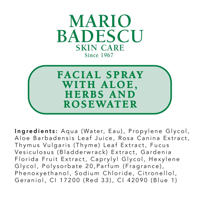 Mario Badescu Facial Spray with Aloe, Herbs and Rose Water for All Skin Types, Face Mist that Hydrates, Rejuvenates & Clarifies, 4 FL OZ(Pack of 2)