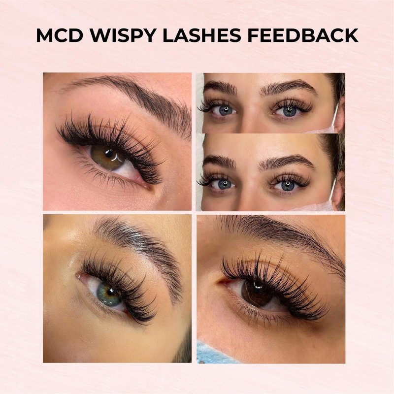 MDC LASHES 1000fans Promade Wispy Lash Extension Volume Lashes 0.05-0.07 Thickness, C/D/CC Curl, 8-18mm Loose Fans False Eyelashes 5D 7D 9D for Fluffy Eyelash Cluster (7D-0.07-C 14mm)