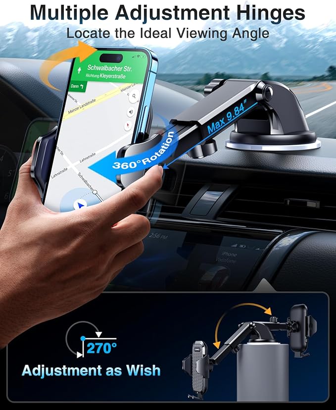 VANMASS 2026 ใTrue Military-Gradeใ Phone Holders for Your Car ใ90 LBS Strongest Suction & Clipใ Ultimate Cell Phone Mount Dashboard Window Vent for iPhone 16 Pro Max 15 14 13 Samsung Android