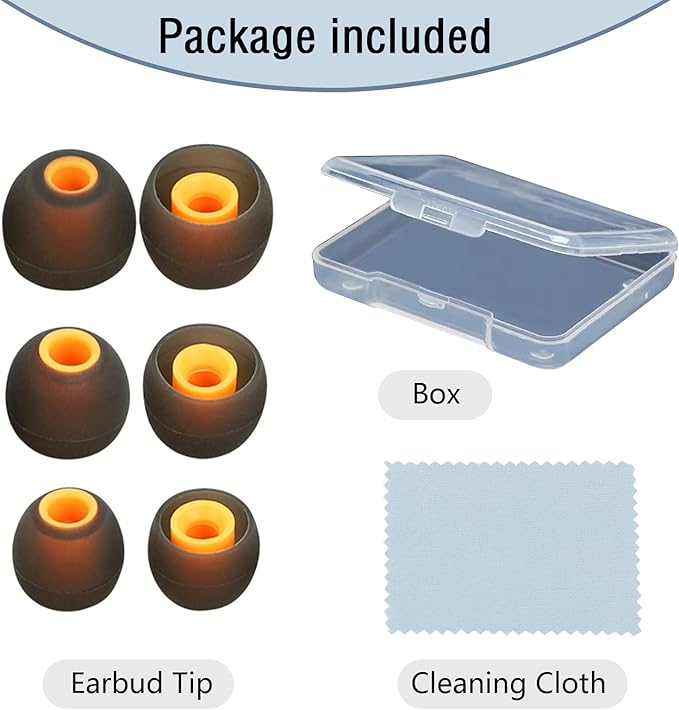 MMYQXI Earbud Replacement Tips Silicone Earbud Tips Earbud Covers Fit for in-Ear Headphones (Inner Hole 3.8mm -5.1mm) Earbud Rubber Tips Ear Tips,9 Pairs S/M/L