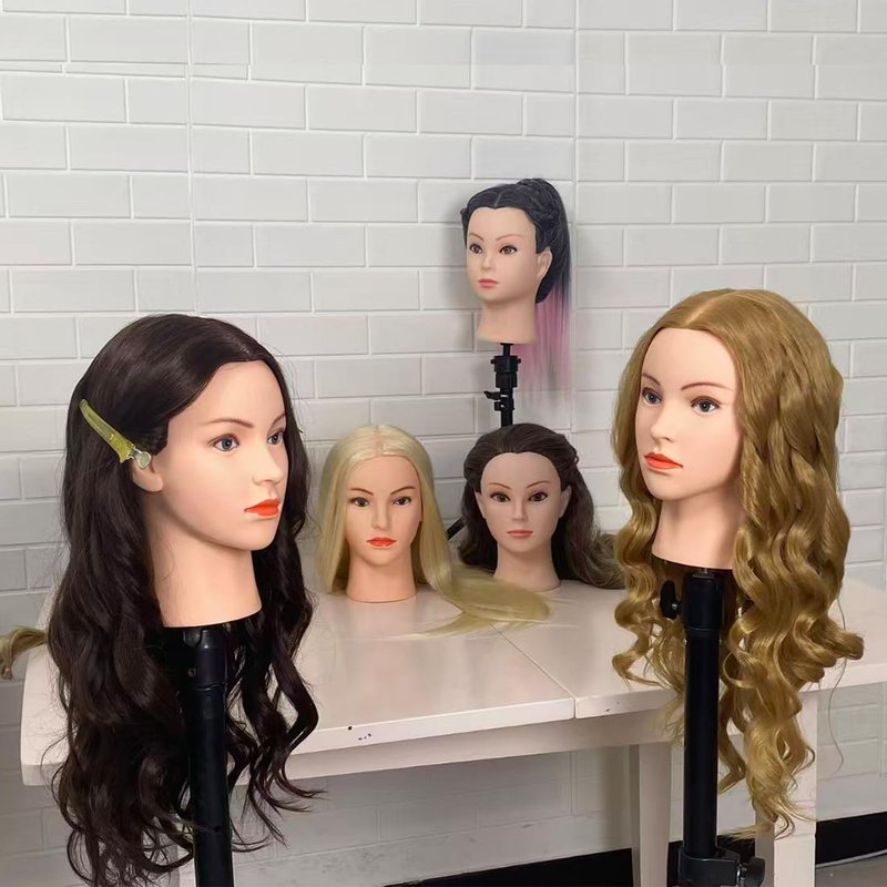 Mannequin Head 80% Human Hair, Blonde Hair Cosmetology Mannequin Head Hairdressers Practice Braiding Head for Hair stly (#613 Blond)