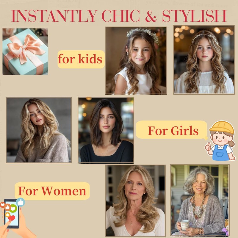 Rich Choices Real Human Hair Clip In Extensions-6 Pcs Single Clip Design-Invisible Clip in Extensions for Thin Short Hair-Hairpieces for Women-10 Inches #12P613 Golden Brown Highlighted Bleach Blonde