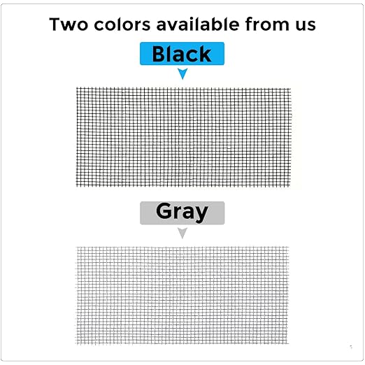 Secopad Black Window Screen Repair Tape, 4 in X 15 FT (180IN) Screen Repair Kit for Windows or Doors, Strong Adhesive Fiberglass Mesh Patch Tape