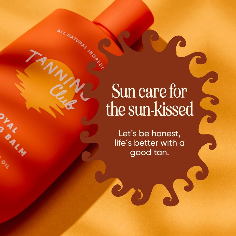 Tanning Club - Royal Tanning Balm - Hydrating Gel with Jojoba and Coconut Oil - Botanical Outdoor Sunscreen - 150 ml