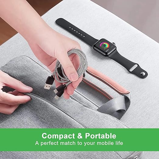 TOP-UP Multi Charging Cable for Apple Watch Charger (6FT) โ 4 in 1 Braided Cord for Multiple Devices, USB C/Micro/Multi Charger Compatible with iWatch Series 11โ1, iPhone 17/16/15/14, iPad