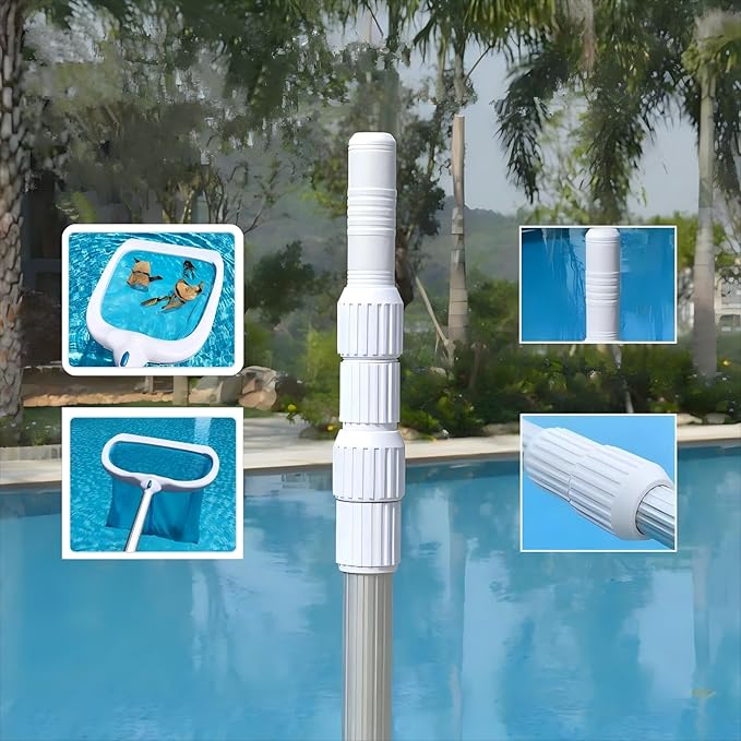 Pool Rod - Professional 3.3-Foot Telescopic Pool Cleaning Rod, Adjustable Telescopic Rod, Used for Cleaning Nets, Brushes, Vacuum Heads