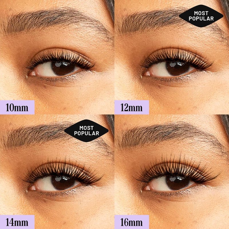 Dramatic Faux Eyelash Clusters - 12mm Volume DIY Lash Extensions | Lightweight, Lifelike & Cruelty-Free - 3 Pack