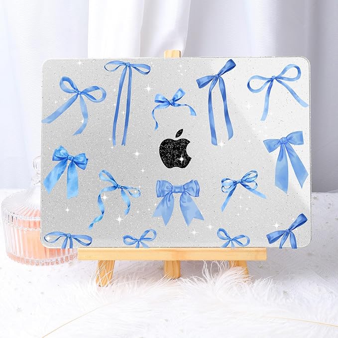 May Chen Case for MacBook Air 13/13.6 inch M5 A3449 M4 A3240 M3 A3113 M2 A2681, 2026 2025 2024-2022, Plastic Hard Shell with Keyboard Cover & Screec Protector, Watercolor Bows