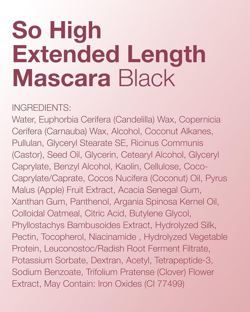 Mineral Fusion So High Mascara - Lengthening Formula for Long, Lush Lashes | Hypoallergenic, Black, No Smudge