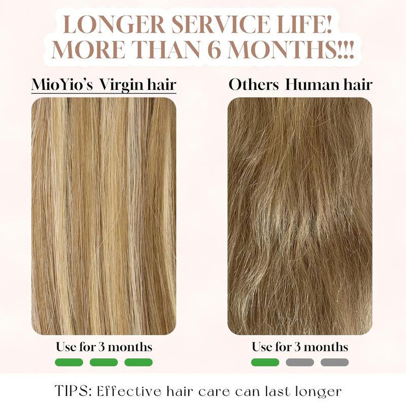Microlink Hair Extensions - Human Hair 18 Inch D7/60 Blonde Brown | Soft, Glossy, Durable Microbead Loops
