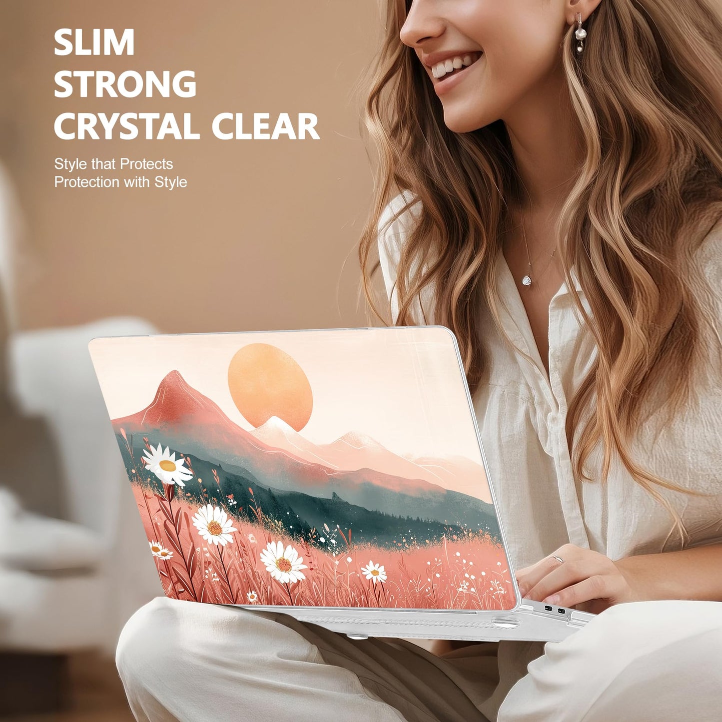 Lepeoac Case for MacBook Pro 13 inch Case M2 2022-2016 A2338 M1 A2251 A2289 A2159 A1989 A1708 A1706, Plastic Hard Shell + Keyboard Cover + Dust Plug, Mountains
