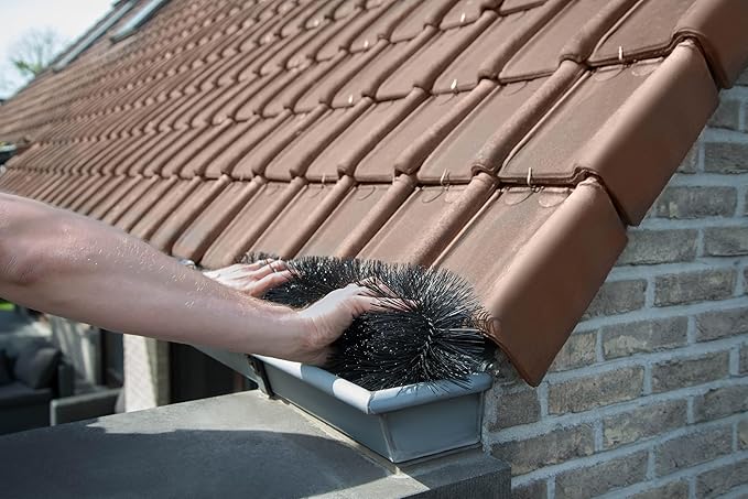 Gutter Brush Guard, Prevents Clogs, Filters Leaves, for 5 Inch Gutters (4.25 Inch - 140 Ft.)