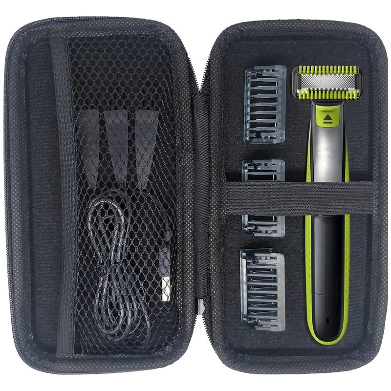 INVODA Electric Shaver Case for Norelco One Shaver Blade Razor Case Showerproof Body Hair Trimmer and Groomer for Men Storage Box EVA Protective Shaver Hard Case