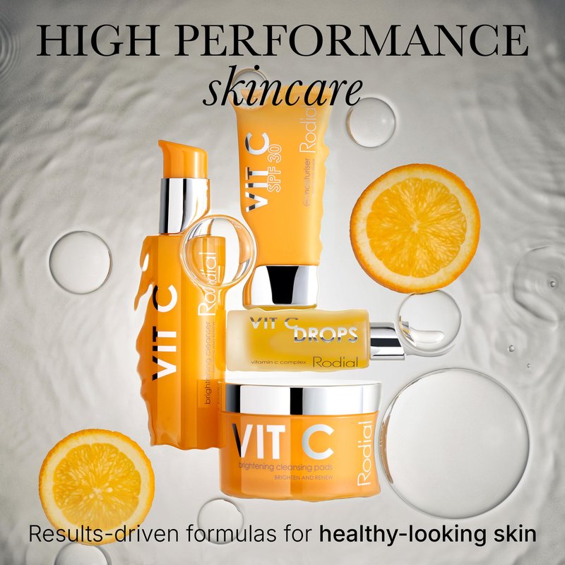 Rodial Vitamin C Brightening Facial Cleanser 4.6 fl oz - Daily Gel Face Wash with Vitamin C, Glycolic & Lactic Acids for Smoother, Firmer, More Radiant Skin