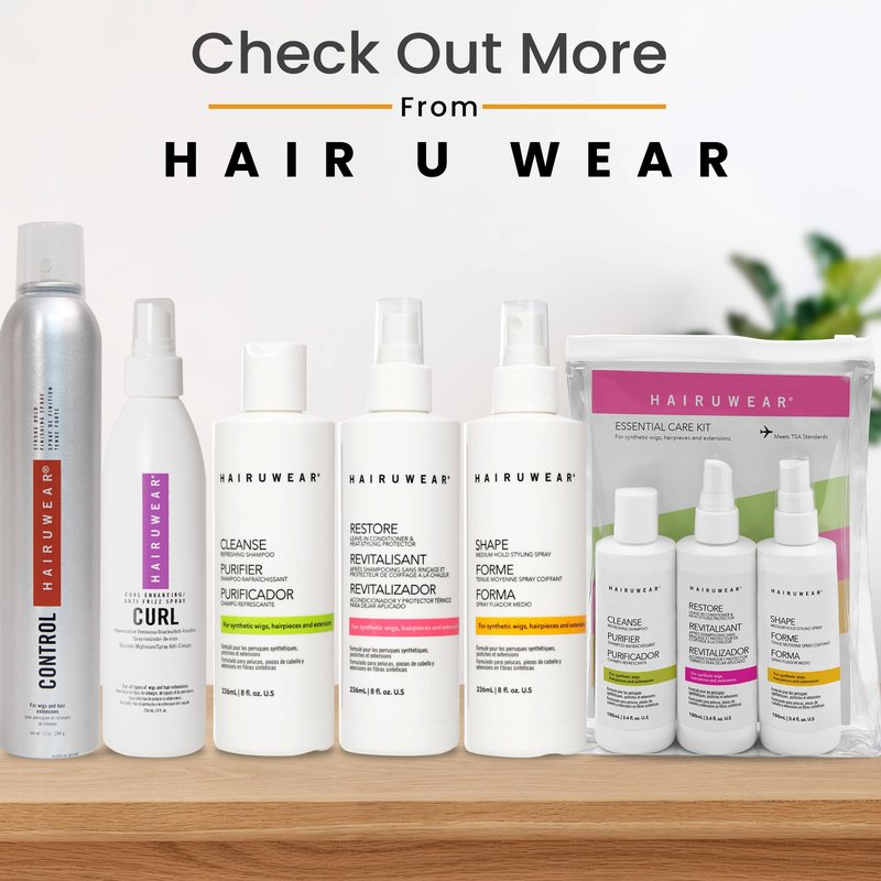 Shampoo & Conditioner Set with Hair Spray - Wig Care for Synthetic Wigs, Hairpieces & Extensions, Full Size (8 Fl Oz Each)