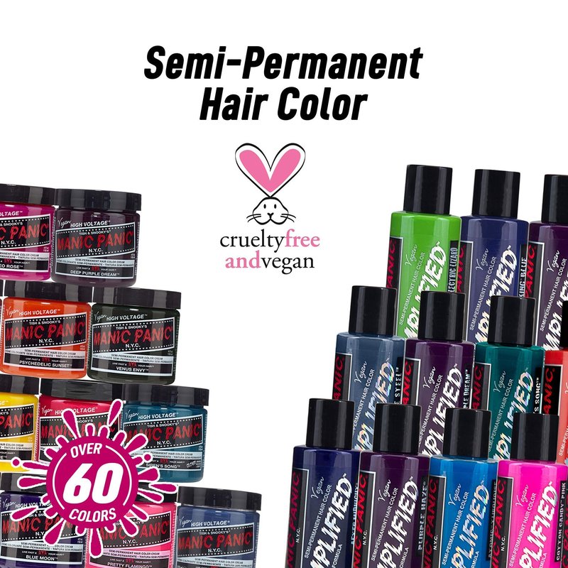 MANIC PANIC Classic Enchanted Forest Semi Permanent Hair Color - Deep Teal Green Hair Dye for Women & Men That Lasts 4-6 Weeks - Vegan, Ammonia & Cruelty-Free - Create & Mix Custom Shades (4oz / 2pk)