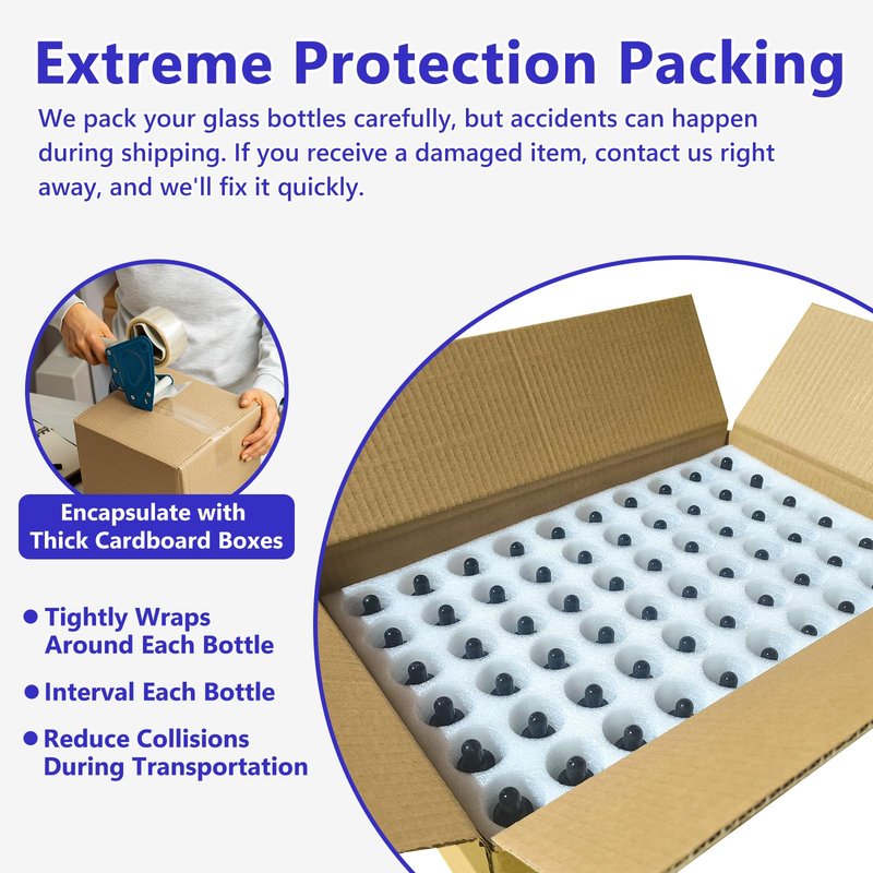 KEYWING 60 Pack 1oz Eye Dropper Bottles – 30ml Leakproof Blue Glass Bottles for Essential Oils, Tinctures, Hair Oil, Travel Liquids