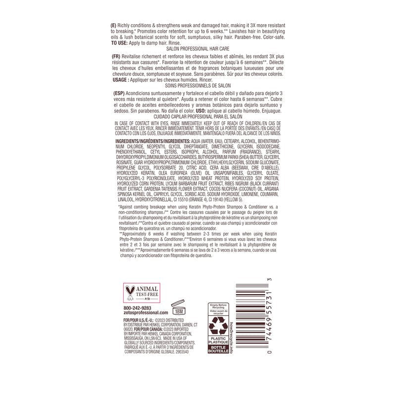 Bain de Terre Keratin Phyto-Protein Color Protect Strengthening Conditioner, Color-Safe Strengthening for Weak & Damaged Hair, Sulfate-Free, Paraben-Free 13.5 Fl Oz
